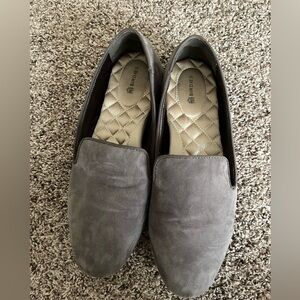 Birdies Starling Grey Suede Slipper Size 9